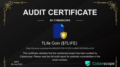 TLife Coin Achieves Rigorous Cybersecurity Audit by Cyberscope