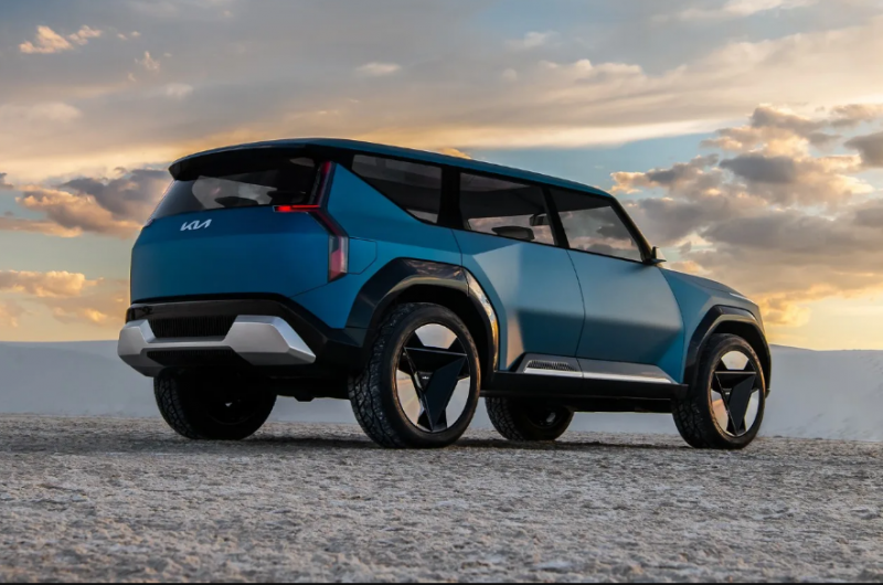 The Kia EV9 concept will be on display at the 2023 Auto Expo