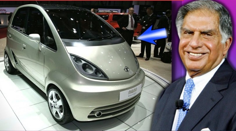 Moment of Truth:  Ratan Tata receives his custom-built Nano EV