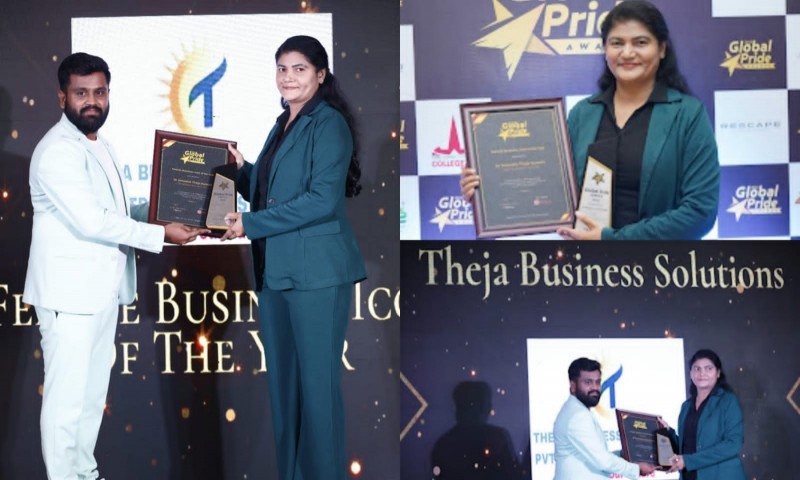 Business Icon of the year Dr. Thejo Kumari Amudala received the Global Pride Award