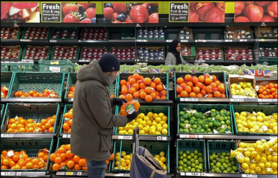 In the UK grocery prices have risen by a record-breaking 17.1%
