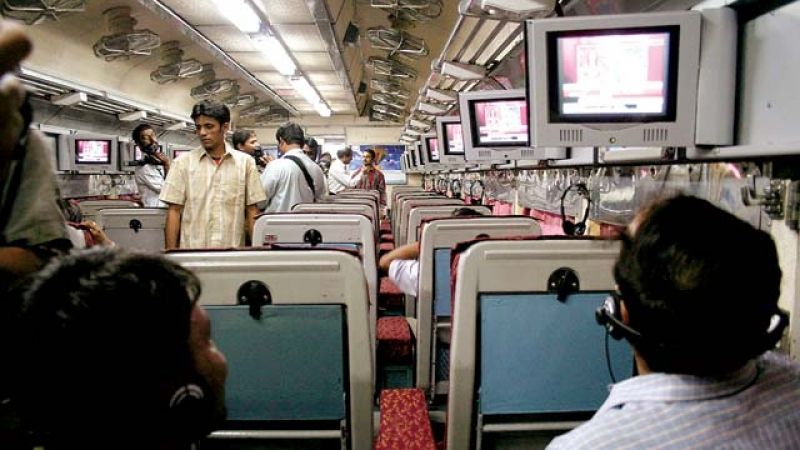 Rajdhani and Shatabdi passengers will soon watch favourite movies, TV serials on trains
