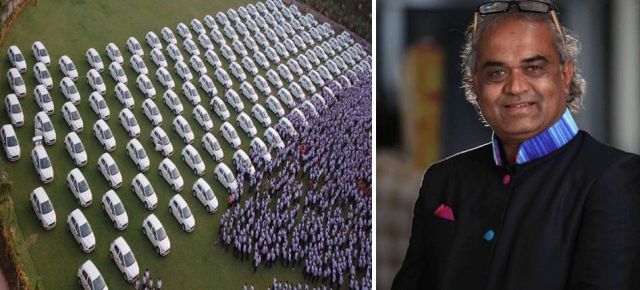 An Ideal boss gifts his employees 1260 cars and 400 flats as Diwali Bonus!