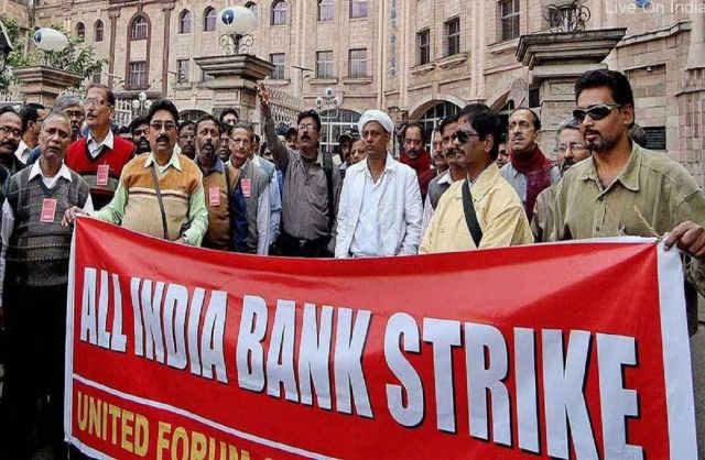 Today;Bank employees go on a full day strike
