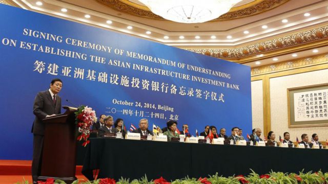 भारत ने चीन के नेतृत्व वाले AIIB पर हस्ताक्षर किये