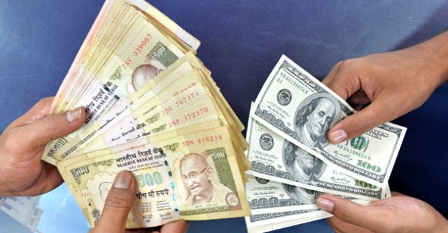 Rupee continuous falling;today trading lower by 8 paisa
