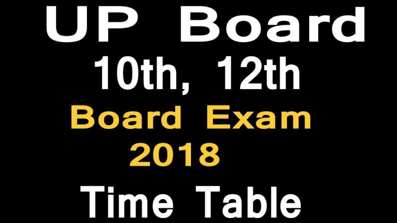 परीक्षा से पहले यहाँ देखें यूपी बोर्ड का टाइम टेबल