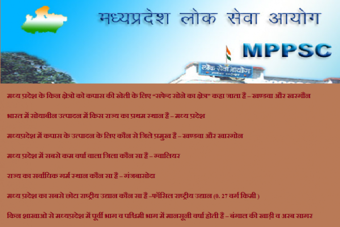 MPPSC की पिछली परीक्षाओं में पूछे गए प्रश्नों पर एक नजर