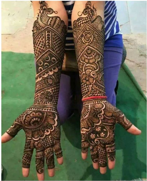 Heavy Full Bridal Mehndi Designs