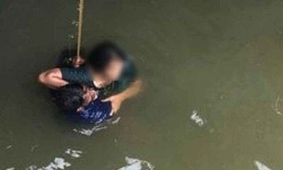 महिला ने 2 बच्चों समेत नहर में लगाई छलांग तो पुलिस ने इस तरह बचाई जान