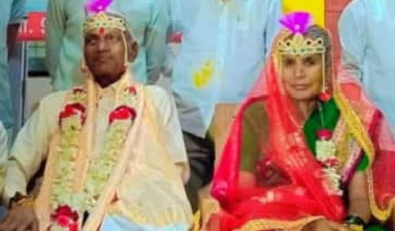 Unique Love story, A 75-year-old man got married to 70-year woman in an orphanage