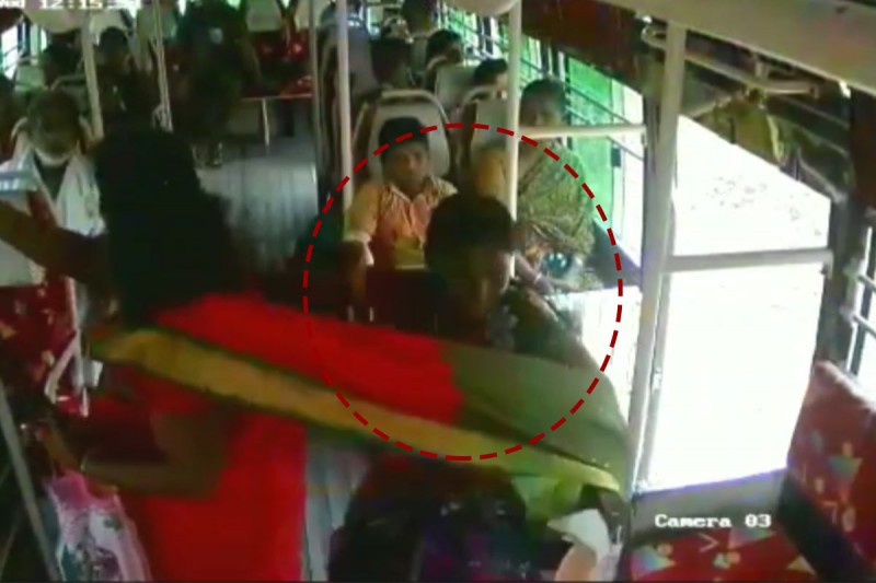 In CCTV footage, woman dies after falling from mini bus due to loss of balance