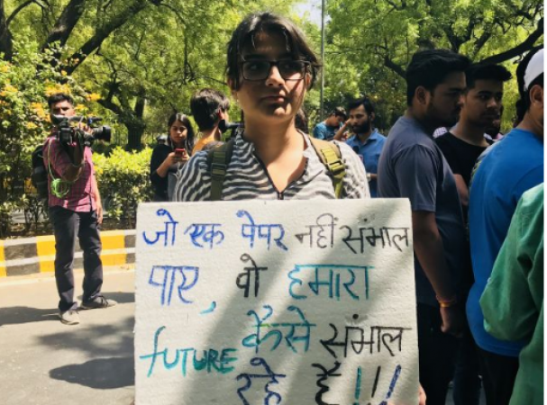 CBSE paper leak: Students gathers at Jantar Mantar protest against the board