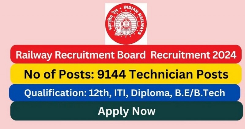 Job Vaccancy: Apply Now for 9,144 Technician Post in Indian Railways!