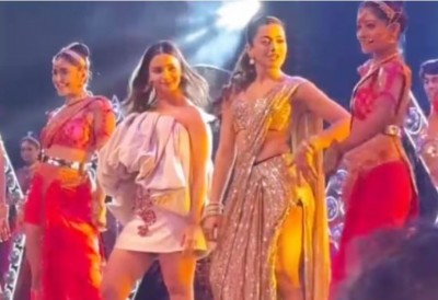 Alia Bhatt dances with Rashmika on 'Naatu'