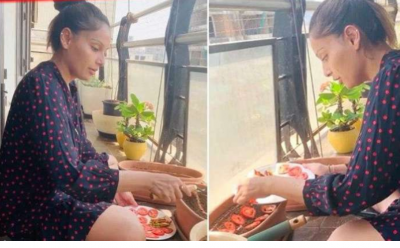 This actress is busy planting tomatoes and chillies at home