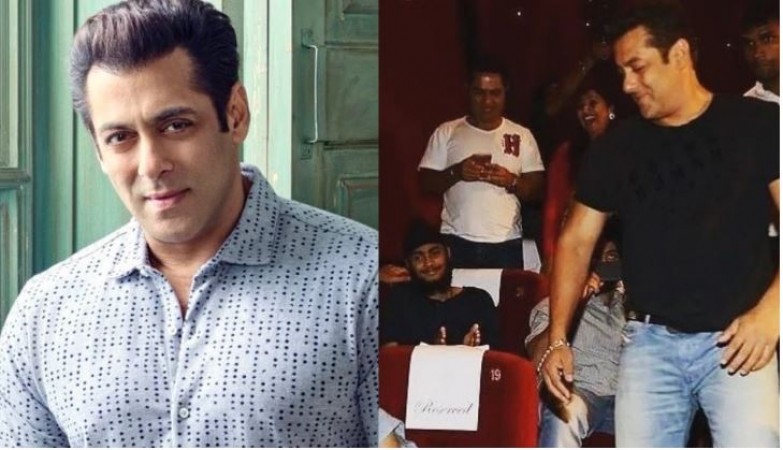 Salman Khan photo viral with mystery girl sitting in theatre