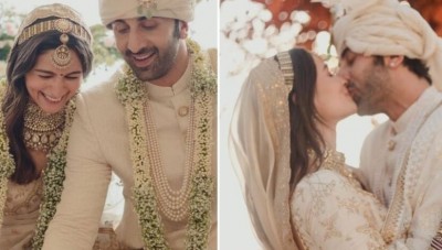 Alia Bhatt shares unseen pictures with Ranbir Kapoor on her first wedding anniversary