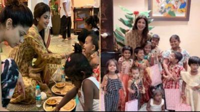 शिल्पा शेट्टी ने धूमधाम से मनाई रामनवमी, घर पर कन्याओं को अपने हाथों से खिलाया खाना