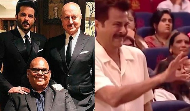 VIDEO! Anil Kapoor and Anupam Kher cry bitterly after remembering Satish Kaushik