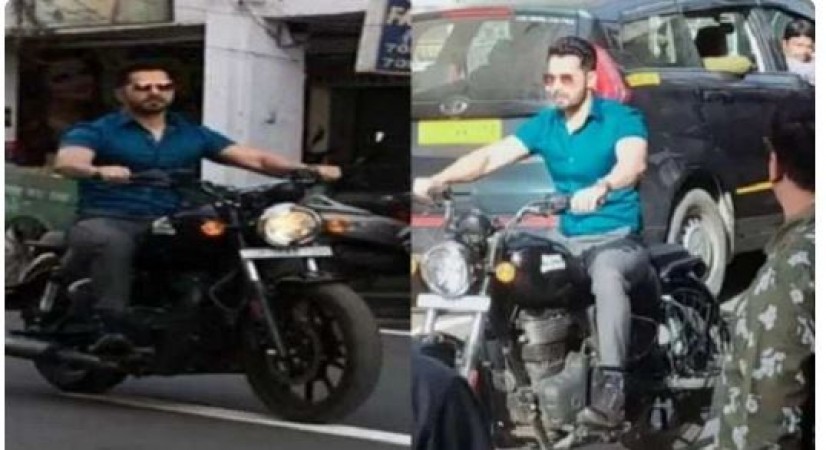 Varun Dhawan was riding a bike without a helmet, video and pictures went viral