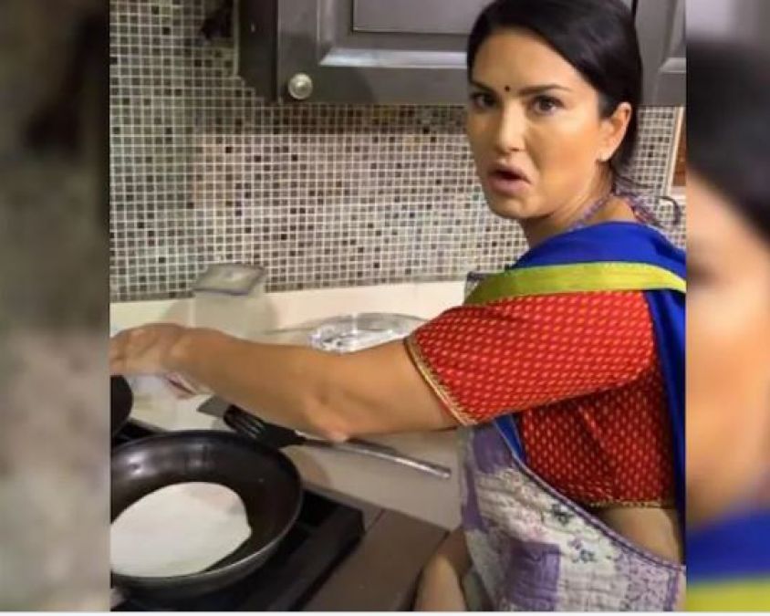 Sunny Leone was seen making parathas, the water will come in her mouth