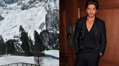 Shahrukh Khan is shooting his film in Kashmir, fans welcomed him tremendously