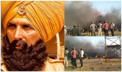 क्लाइमेक्स शूट के दौरान अक्षय कुमार की फिल्म 'केसरी' के सेट पर लगी भीषण आग