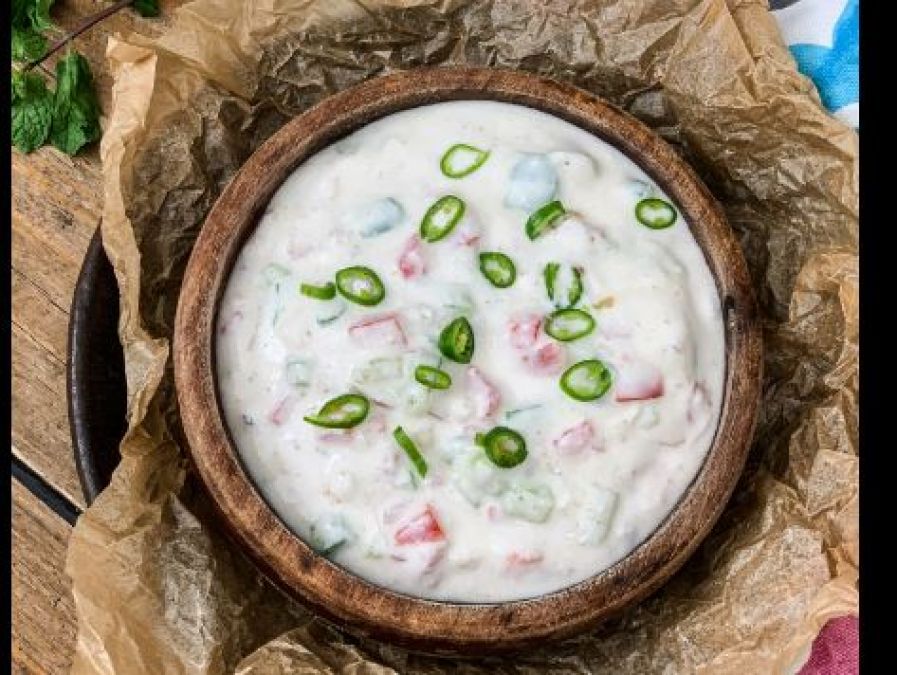 Cucumber onion raita will cool the stomach in summer, make like this