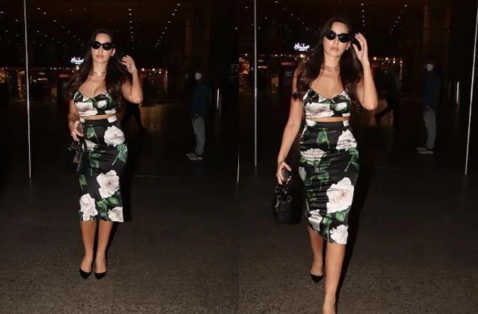 Nora's cool look was seen at Mumbai airport, fans also went crazy
