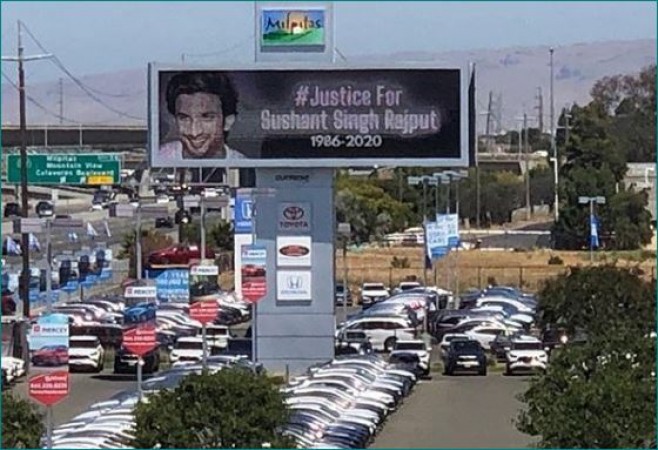 विदेशी भी मांग रहे हैं सुशांत के लिए न्याय, बहन ने शेयर की कैलिफोर्निया बिलबोर्ड की तस्वीर