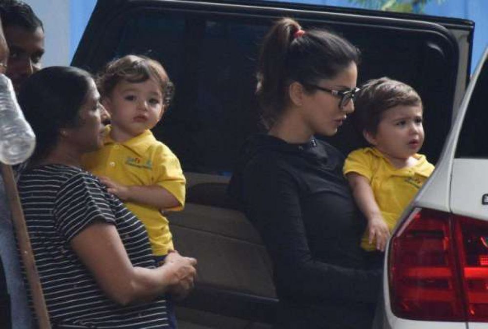 Sunny Leone's son, who was crying as soon as she left school, see the actress' reaction!