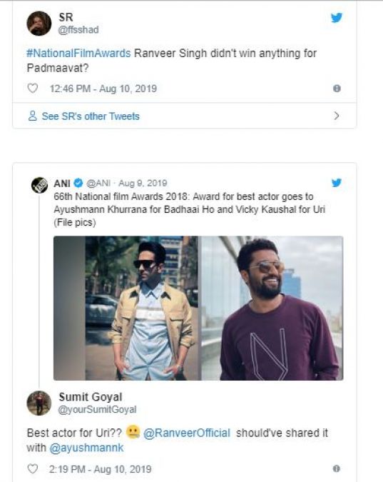 Why Ranveer Singh Didn't Get The Award For 'Padmavat'; fans become upset!