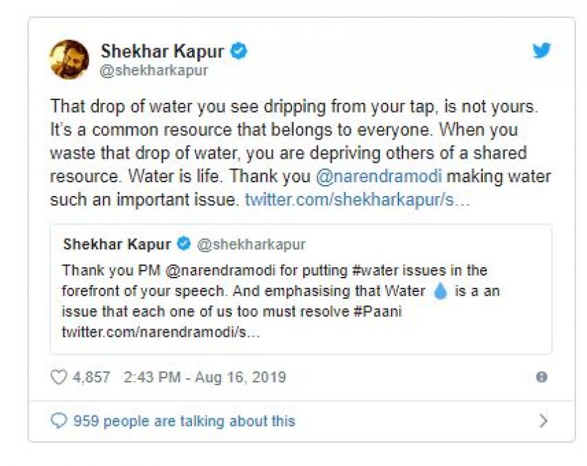 Shekhar Kapoor expresses gratitude to PM Modi, know why?