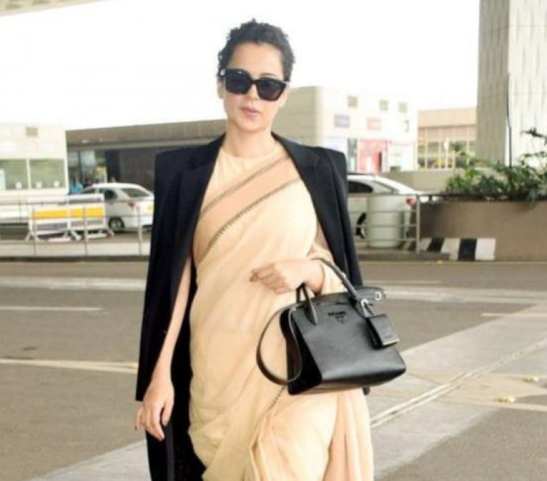 Kangana Carries such an expensive handbag with affordable sarees, know Price!