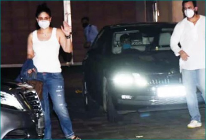 Kareena arrives with husband to meet friends after pregnancy announcement
