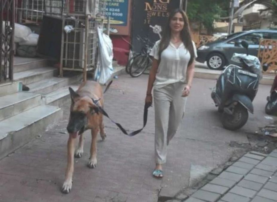 This Anonymous Actress was Spotted Walking With her Pet Dog, See Photos!