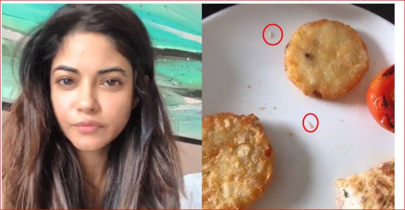 Insects found in dinner of a luxury hotel, the actress shared video
