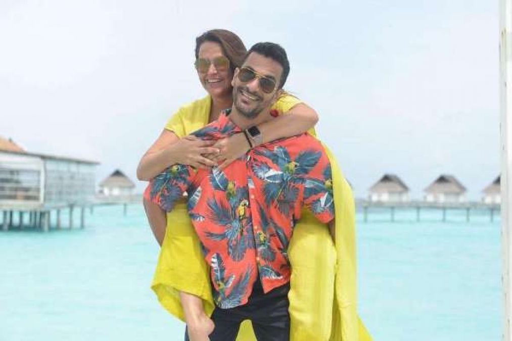 Neha Dhupia celebrates birthday with her husband in this way, check out Photos herel