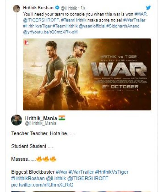 Trailer: 'War' showed the fight between Tiger-Hrithik, Fans Said - Blockbuster!
