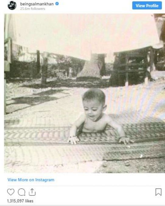 Salman shares a cute childhood photo, 31 years completed in Bollywood!