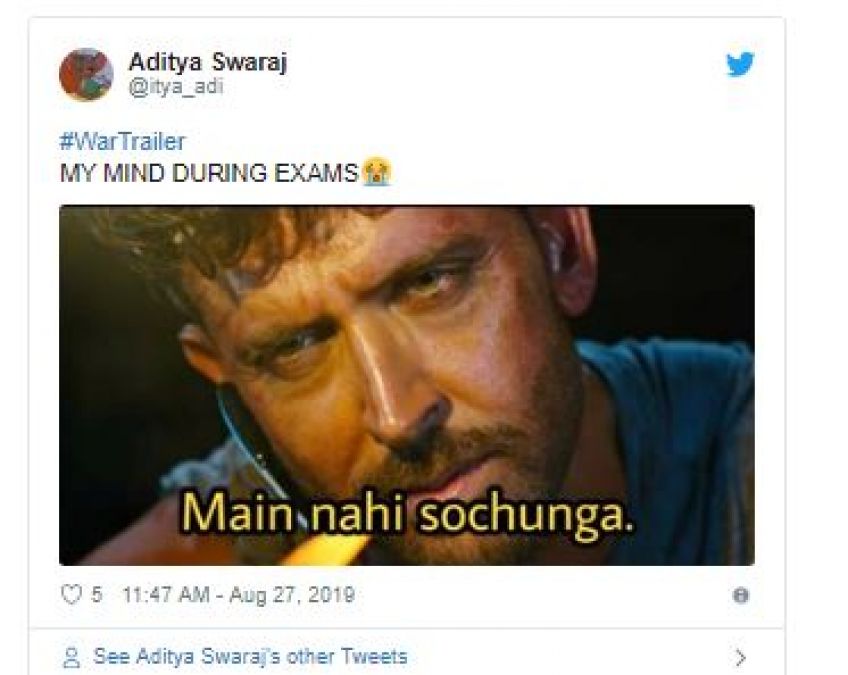 Tiger-Hrithik's 'War' becomes hit on Social Media, Funny Memes are being made up!