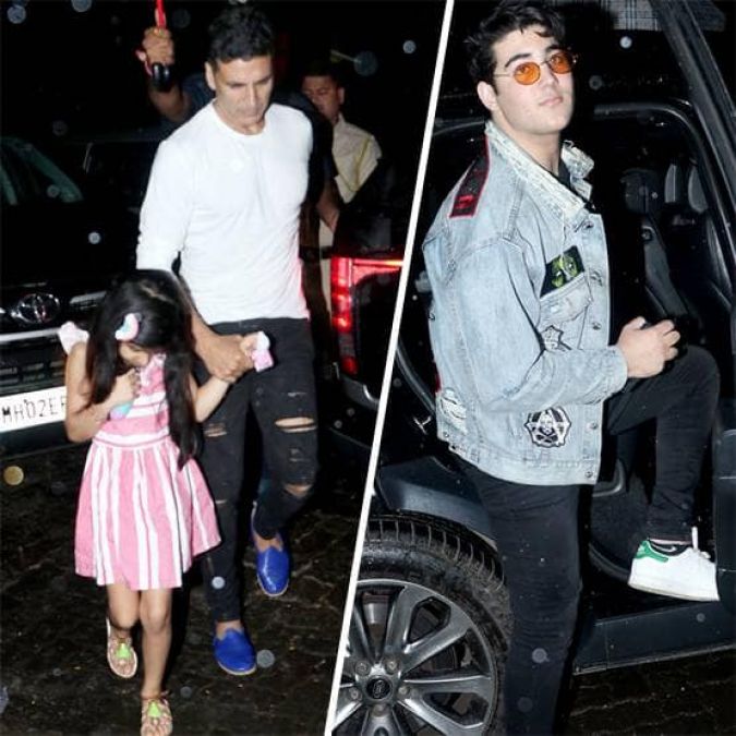 Akshay Kumar's family photos are in discussion, 'Khiladi' seen on a dinner date with son-daughter and wife!