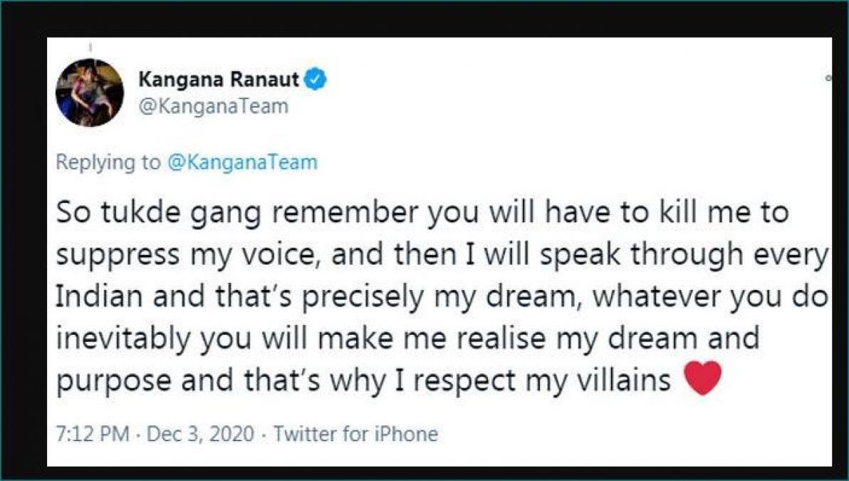 Kangana Ranaut responds to plea filed for suspending her Twitter handle