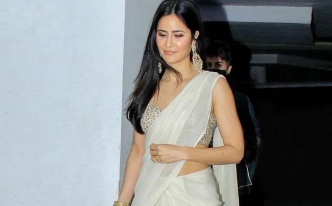 Katrina arrived at the pre-wedding function wearing a saree worth Rs 54,000
