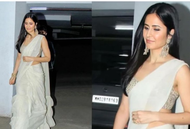 Katrina arrived at the pre-wedding function wearing a saree worth Rs 54,000
