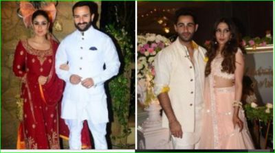 Kareena and Karisma looked very beautiful in brother's engagement ceremony