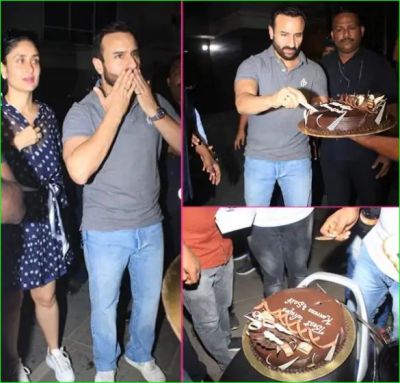 Saif celebrates Taimur's birthday with fans, video goes viral