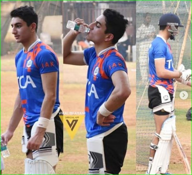 Ibrahim Ali Khan likes to play cricket, photos of practice surfaced