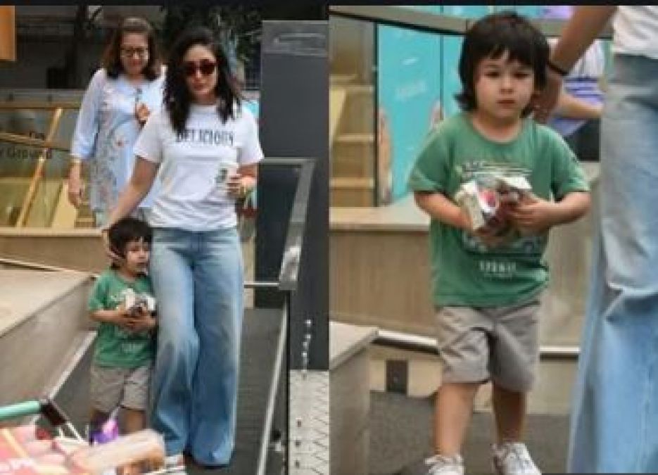 Taimur spotted with granny and mother Kareena Kapoor Khan doing Christmas shopping